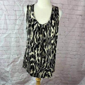 chico's travelers tank shell animal print sz 2 (large 12)